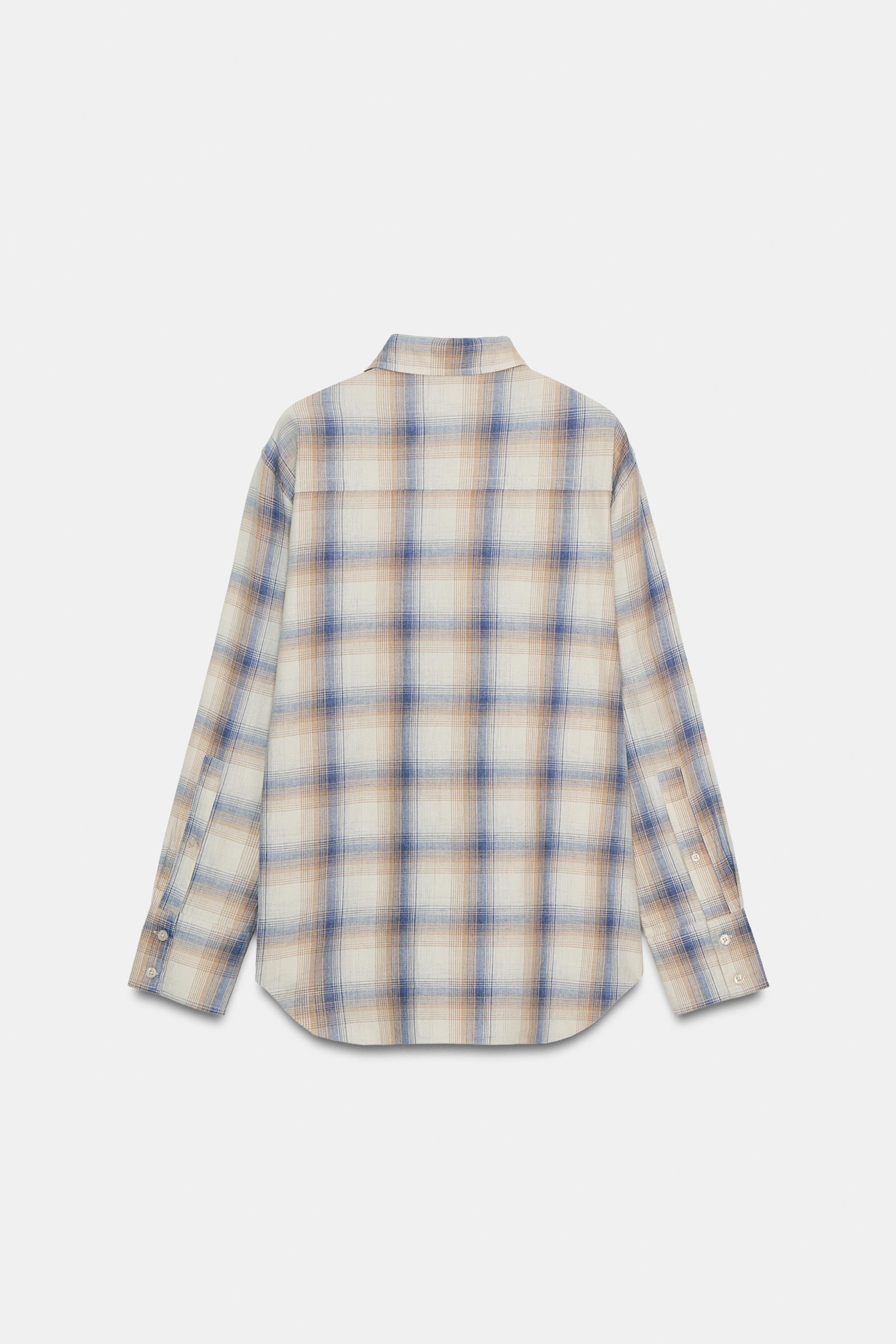 CHEMISE OVERSIZE À CARREAUX AVEC POCHE